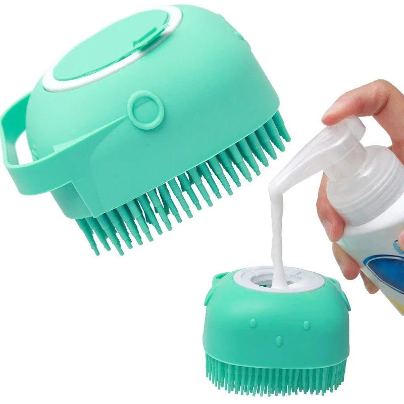 Escova de Banho em Silicone com Dispensador de Champô – Balsapets