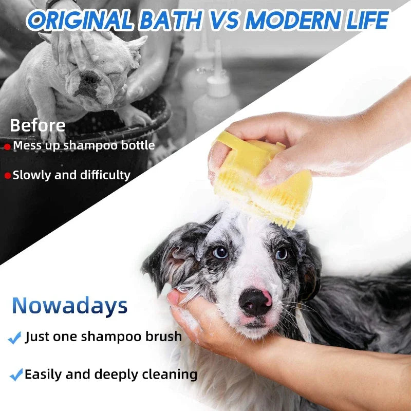 Escova de Banho em Silicone com Dispensador de Champô – Balsapets