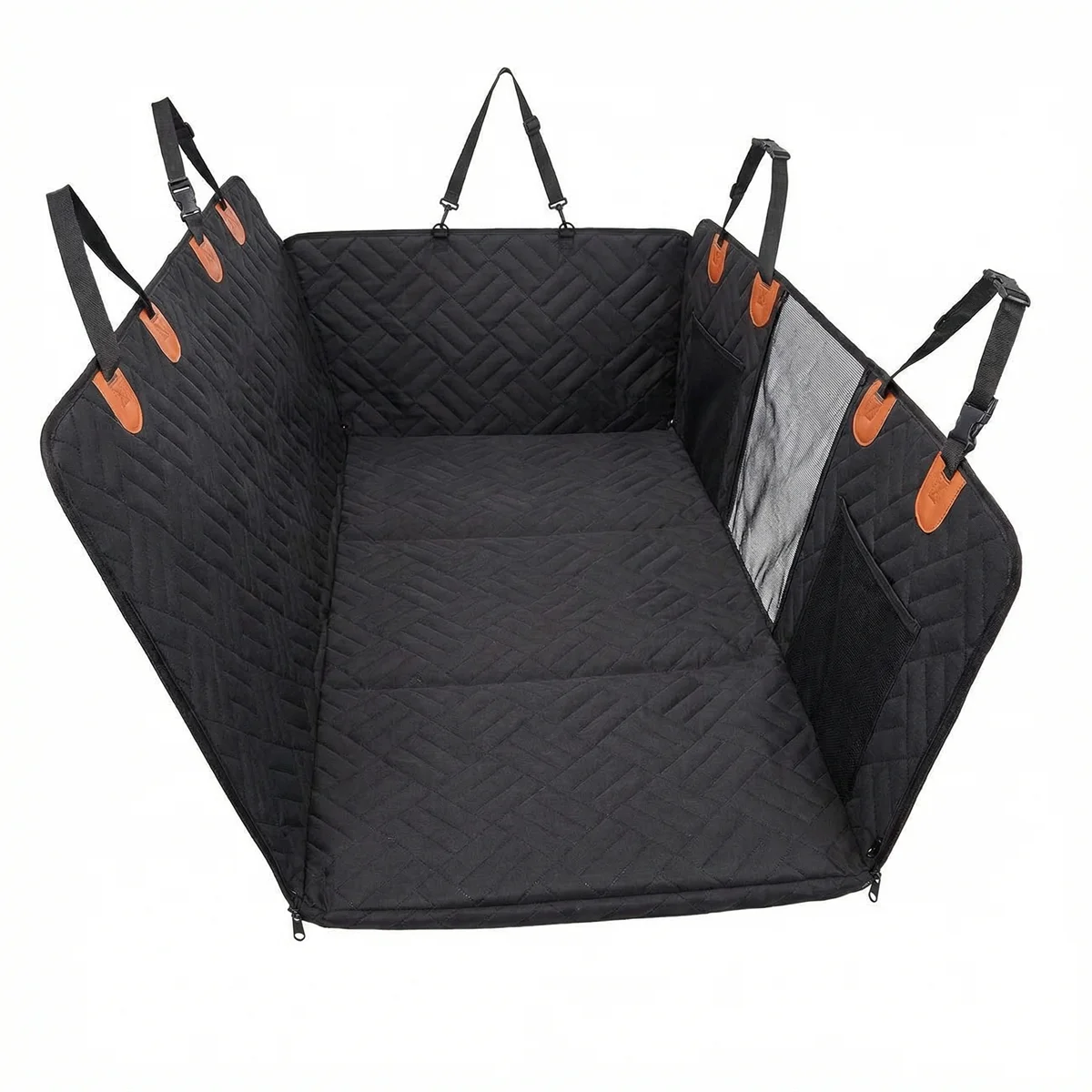 Cama de Carro Convertível para Cães, Capa de Banco Extensível e Impermeável com Base Antiderrapante, Tapete Confortável para Carro, SUV e Camião.